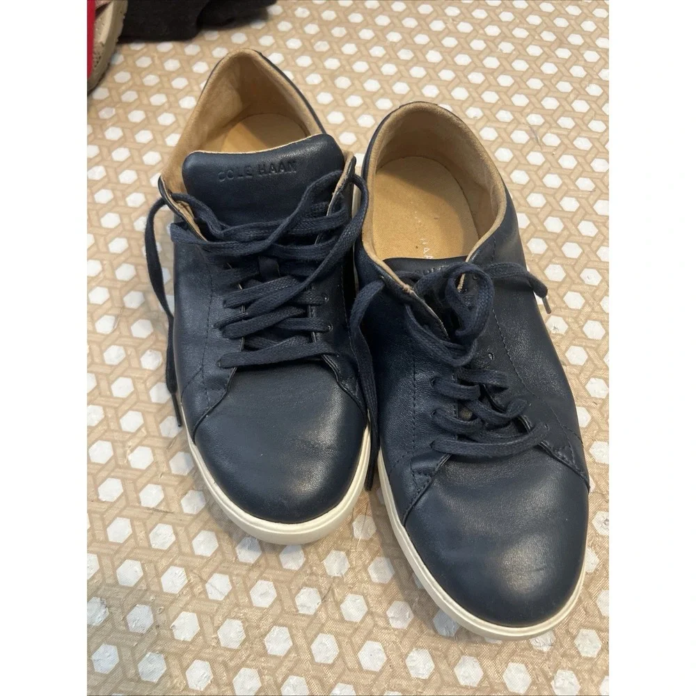 Cole Haan Grand Crosscourt II C26522 Mens 8.5W Men Navy Blue Leather Sneakers